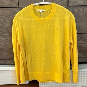 Maje 100% cashmere bright yellow sweater